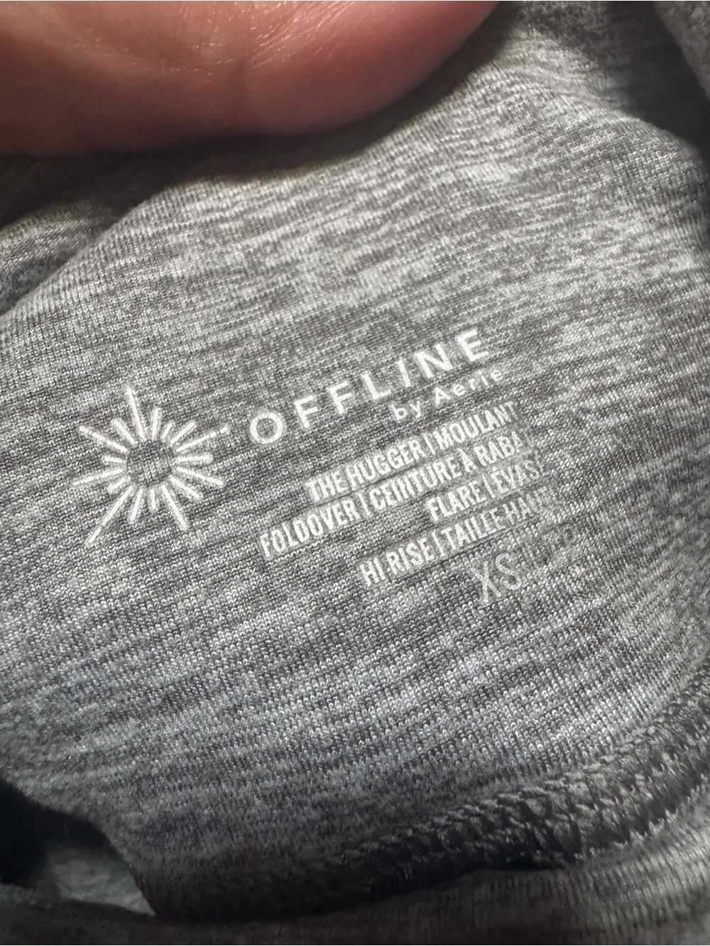 aerie Gray Flare Leggings with Fold-Over Waistband